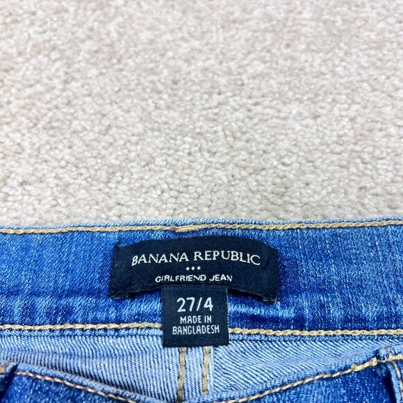 Banana Republic Girlfriend Jean Blue Pockets Size 4 Distressed - Picture 7 of 9